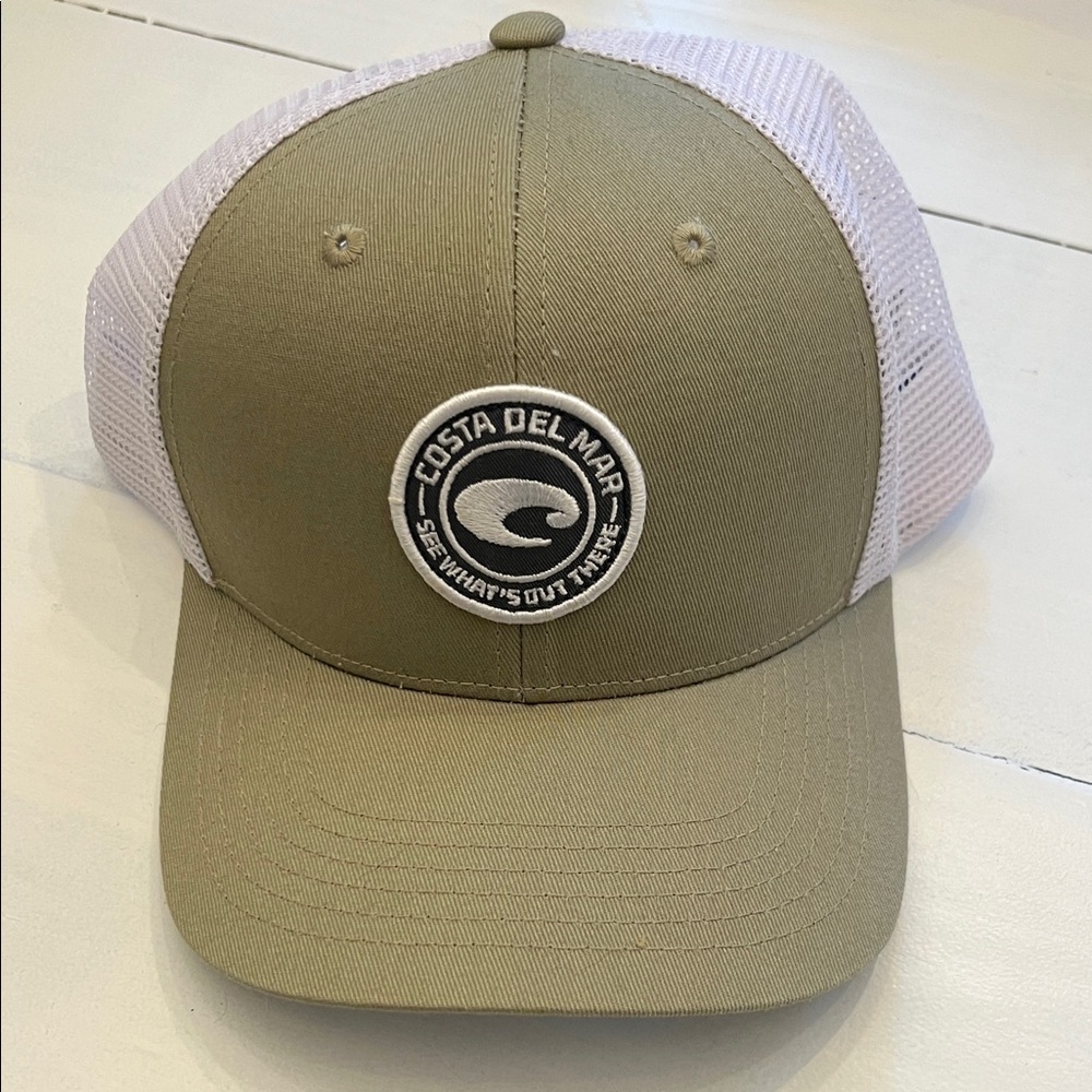 Costa Del Mar Green Khaki Trucker Hat